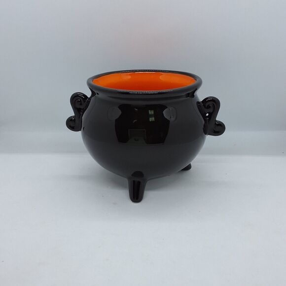 chip** Target Bullseye’s Playground Halloween Cauldron Candy Dish Black & Orange - Picture 1 of 7